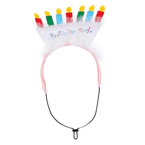 AUTSUPPL Kindergeburtstag Haarband Plüsch Kuchen Kopfschmuck Leicht Flexibel Niedlicher Geburtstagskopfschmuck für Jungen Mädchen Partydeko von AUTSUPPL