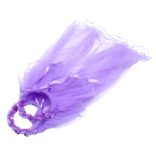 AUTSUPPL 2stücke Schleier Blumen Stirnband Mit Girlanden Kopfschmuck Junge Mädchen Stirnband Haar Accessoire Floral Stirnbänder Aus Hochwertigem Material Bequem Und Reißfest von AUTSUPPL