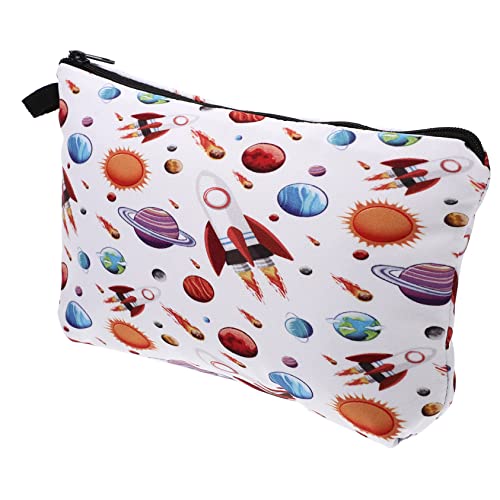 AUTSUPPL Kosmetik Tasche Mit Weltraumdruck Make-up Tasche Für Mädchen Kulturbeutel Mit Reißverschluss Für Reisen Und Alltag von AUTSUPPL