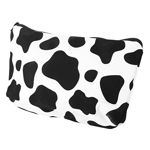 AUTSUPPL Kuh Muster Schminktasche Damen Kosmetiktasche Kuh Muster Tasche Kulturtasche Dekorative Kulturbeutel Tragbare Kosmetik Tasche Für Reise Und Alltag von AUTSUPPL