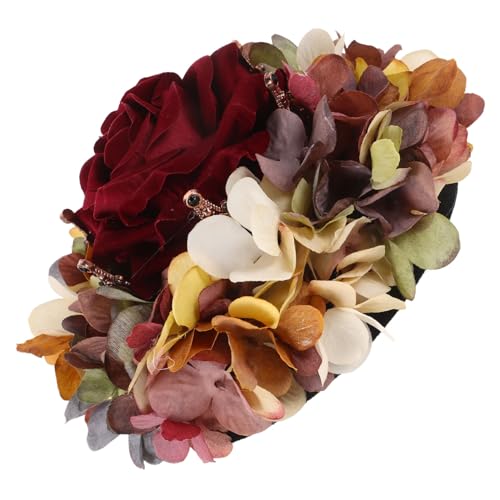 AUTSUPPL Blumenkrone Haarclip Damen Barocke Krone Mit Rosen Für Hochzeit Party Auftritte Bequemes Haarschmuck-accessoire Für Königlichen Stil Strapazierfähig Rutschfest von AUTSUPPL