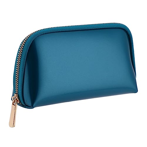 AUTSUPPL 1stück PVC Kosmetiktasche Für Reisen Tragbare Toilettentasche Groß Robuste Leichte Aufbewahrung Für Make-up Und Pflegeprodukte Für Damen Mädchen Farbe Pfauenblau von AUTSUPPL