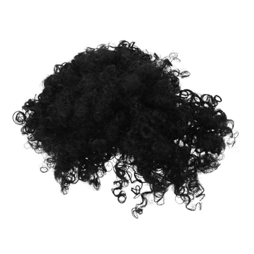 AUTSUPPL Kurz Afro Locken Perücke Damen Synthetische Flauschige Afro Curly Wig mit Stirnfransen Verstellbar und Bequem Geeignet für Cosplay Partys und Alltag Natürliche Optik für Schwarze von AUTSUPPL