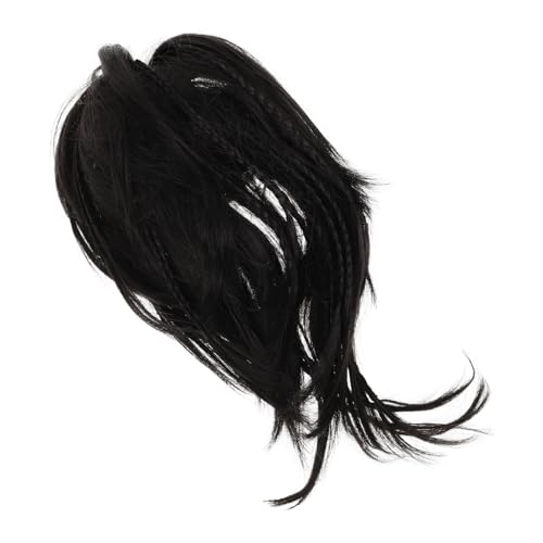 AUTSUPPL Kurze Ponytail Extension mit Klammer Natürlich Wirkendes Synthetisches Haarteil mit Zopf Volumenverstärkende Leichte Haarverlängerung für Frauen mit Dünnem oder Kurzem Haar Schwarz von AUTSUPPL