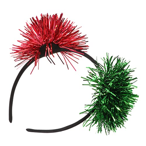 AUTSUPPL Lametta Pompom Haarband Für Junge Mädchen Party Cosplay Stirnband Requisiten Weihnachten Dekoration Kopfschmuck Leicht Tragbar Für Festivals Und Fotografie von AUTSUPPL