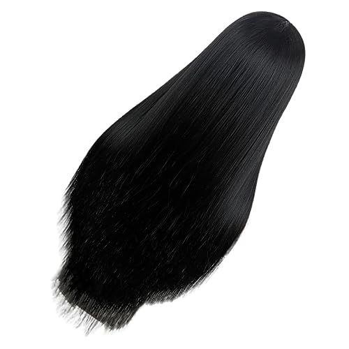 AUTSUPPL Lange Schwarze Perücke Für Damen Synthetische Gerade Mittelteil-haarverlängerung Für Cosplay Partys Und Besondere Anlässe Hitzebeständig Und Komfortabel Zu Tragen von AUTSUPPL