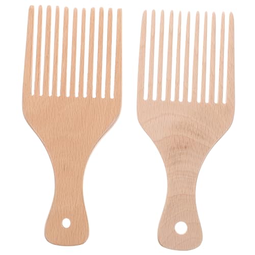 AUTSUPPL Holzkamm Mit Breiten Zähnen Afro-pick Haarlift-kamm Antistatischer Kamm Für Tägliche Geeignet Für Frauen Und Männer von AUTSUPPL