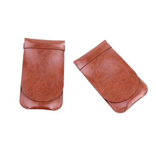 AUTSUPPL Leder Stifteetui Vintage Mehrfach Stifthalter Stifttasche Schreibwaren Aufbewahrungstasche für Büro Schule Zuhause Kaffee Farbe von AUTSUPPL