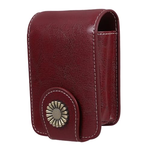 AUTSUPPL Kleine Lippenstifttasche Mit Spiegel Pu Kosmetiktasche Für Unterwegs Tragbare Lippenstift Tragetasche Make up Organizer Für Handtasche Und Reisen von AUTSUPPL