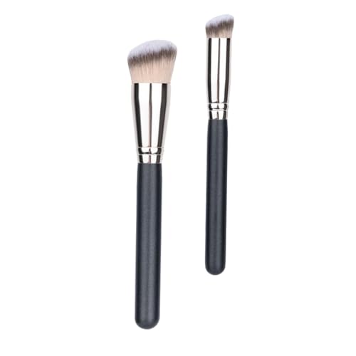 AUTSUPPL 2stücke Tragbare Foundation-pinsel Kosmetikpinsel Für Frauen Nahtloses Finish Make-up-werkzeug Für Flüssige Texturen Und Professionelle Anwendungen von AUTSUPPL
