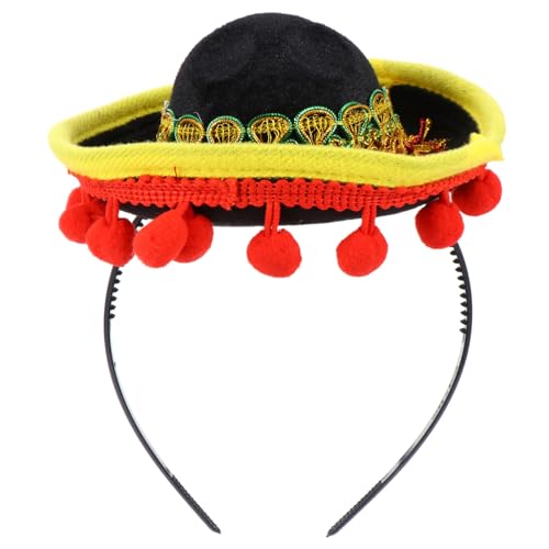 AUTSUPPL Mini Sombrero Haarreif Mexiko Karneval Kopfschmuck Leicht für Kostüm Party Erwachsene und Kreative Foto Requisiten von AUTSUPPL