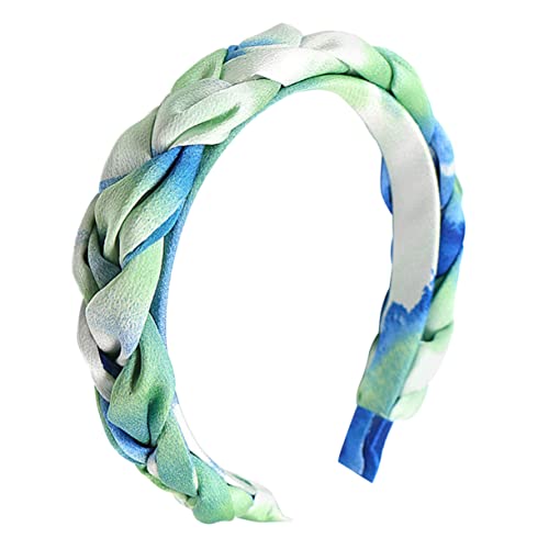 AUTSUPPL Geflochtenes Stirnband Grün Für Damen Kreativer Haarschmuck Modischer Haarreif All-match-haarband Für Verschiedene Anlässe von AUTSUPPL