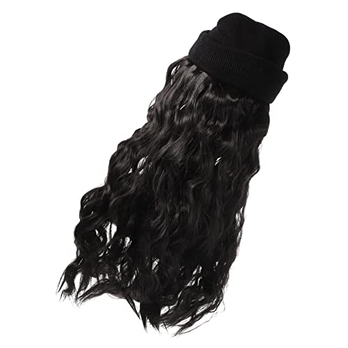 AUTSUPPL Gestrickte Beanie-mütze Mit Perücke Lange Lockige Perücke Warme Wintermütze Für Damen Und Mädchen von AUTSUPPL