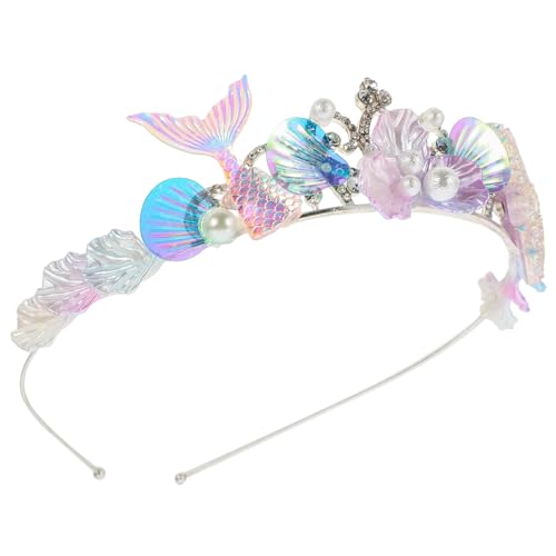 AUTSUPPL Muschel-haarreif Für Meerjungfrau-kostüm Cosplay-kopfschmuck Haar-accessoire Mit Strasssteinen Party-haarband Stirnband Für Halloween Und Karneval von AUTSUPPL