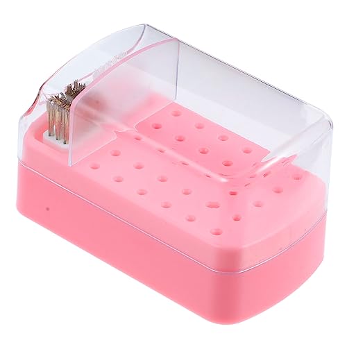 AUTSUPPL 30löcher Nail Drill Bits Organizer Mit Slots Und Reinigungsbürste Praktische Aufbewahrungsbox Für Maniküre-zubehör Transparentes Design Für Einfache Handhabung Und von AUTSUPPL