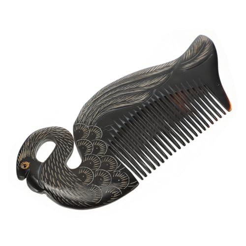 AUTSUPPL Natürlicher Oxhorn kamm Kopfhautmassagegerät Glatter Langlebiger Haarkamm für Frauen Entwirrt Sanft Stimuliert Haarwachstum Geeignet für Haartypen Schwarzes Styling tool von AUTSUPPL