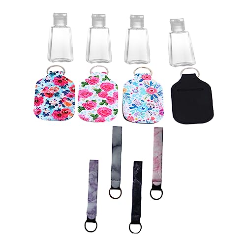 AUTSUPPL 4sätze Neopren-schlüsselanhänger Mit Leeren Flaschen Nachfüllbarem Handflaschenhalter Diy-schlüsselanhänger Schlüsselhalter Für Shampoo Flüssigseife Hand Und Andere von AUTSUPPL