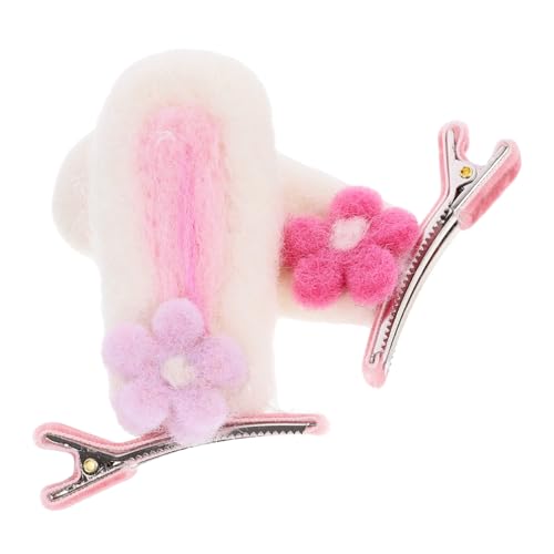 AUTSUPPL Niedliche Hasenohren Haarspangen für Mädchen Weiche Haarklammern Süße Haarschmuck Accessoires für Alltag Party und Fotoshootings Weiße Haarnadeln von AUTSUPPL