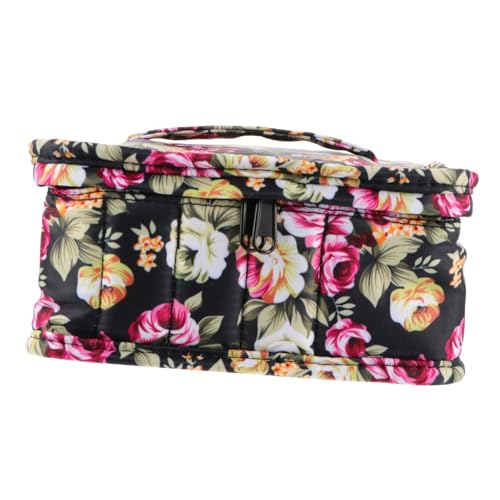 AUTSUPPL Ätherische Öle Tragetasche Mit Blumenmuster Fächer Organizer Für Flaschen Schock Und Stoßfest Für Nagellack Und Kosmetik Tragbar Und Leicht Perfekter Schutz Für Ihre von AUTSUPPL