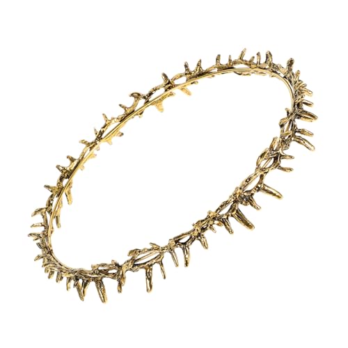 AUTSUPPL Party Krone Kopfschmuck Vintage Metall Krone Mädchen Krone Haarschmuck Mittelalter Kopfschmuck Für Frauen Dornenkrone Königskrone Für Party Stachelkrone von AUTSUPPL