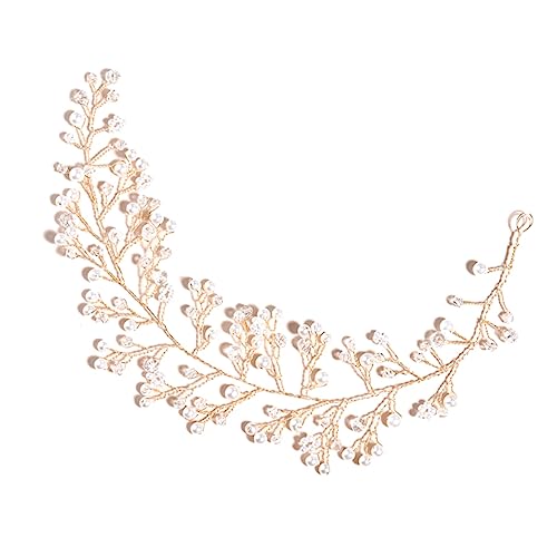 AUTSUPPL Perlen-kopfbedeckung Gold Kopfschmuck Für Damen Haarband Mit Perlen Für Hochzeit Brautschmuck Stirnband Für Fotoshootings von AUTSUPPL