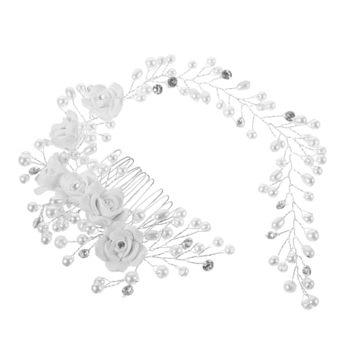AUTSUPPL Perlenbesetztes Blumen-stirnband Für Haarband Haarschmuck Hochzeit Braut Haarschmuck Haarreifen Brautschmuck Haare von AUTSUPPL