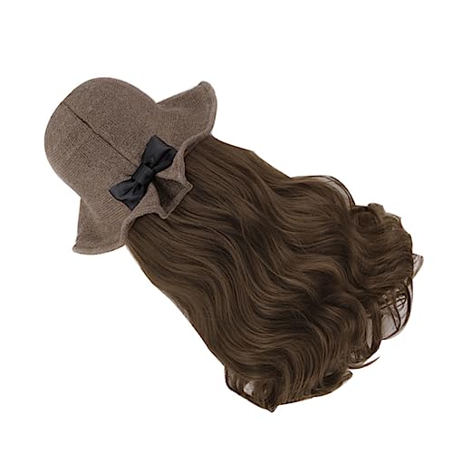 AUTSUPPL Synthetische Perückenmütze – Gewellte Lockige Perücke Für Frauen Und Mädchen – Haarverlängerungskappe – Gesundheitsfreundlich Natürliches Aussehen von AUTSUPPL