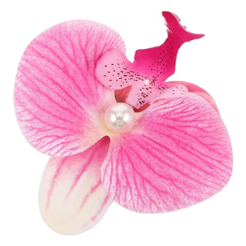 AUTSUPPL Blumen-haarspange Schmetterlings-orchideen-kopfschmuck Seitliche Spange Vielseitige Haarnadel Für Frauen Elegantes Braut-accessoire von AUTSUPPL