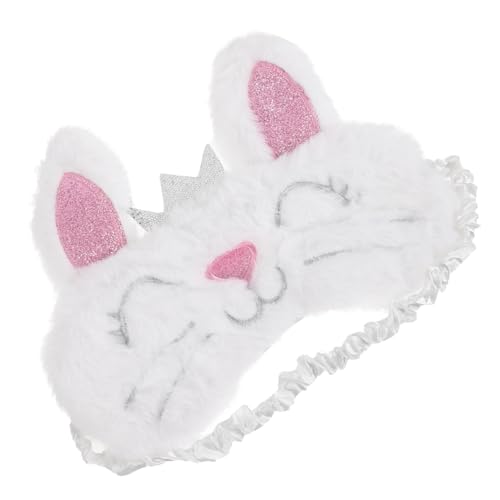 AUTSUPPL Plüsch Schlafmaske Für Mädchen Kaninchen Augenmaske Lichtblockierend Bequem Für Reisen Nickerchen Und Entspannung von AUTSUPPL