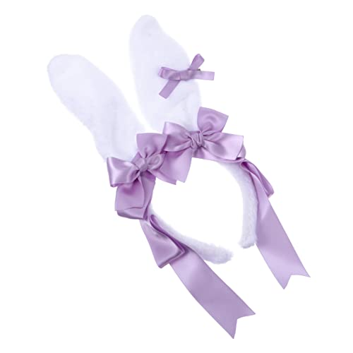 AUTSUPPL Hasenohr-stirnbänder Cosplay-stirnband Mit Schleife Haarband Verstellbar Aus Plüsch Party-kopfbedeckung Für Damen Und Mädchen von AUTSUPPL