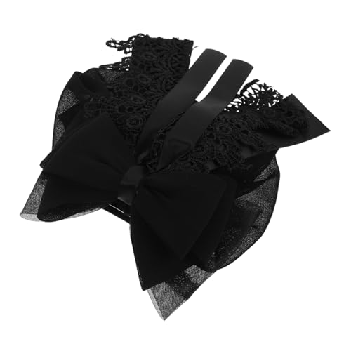 AUTSUPPL Professionelles Haarnetz mit Elastischem Frühlingsclip Schwarzes Stoffnetz mit Eleganter Schleife Sicheres Haarnetz für Damen Stilvolles Praktisches Haar-accessoire für Büro und von AUTSUPPL