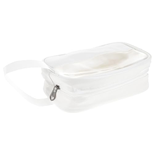 AUTSUPPL Transparenter Make-up Beutel Kosmetiktasche Aus Pu Aufbewahrungsbeutel Für Reisen Und Zuhause Organizer Für Kosmetika Und Toilettenartikel Platzsparend Und Praktisch von AUTSUPPL