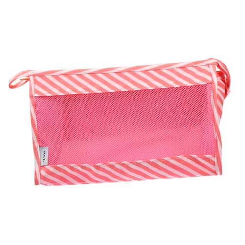 AUTSUPPL 1stück Reise Kosmetiktasche Tragbare Waschbeutel Mit Reißverschluss Organizer Für Kosmetik Und Toilettenartikel Für Reisen Und Unterwegs Schlichtes Design Mit Streifen von AUTSUPPL
