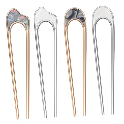 AUTSUPPL 4stücke U-förmige Haarnadeln Aus Haaraccessoire Für Damen Und Mädchen Für Verschiedene Frisuren Für Hochzeiten Und Besondere Anlässe von AUTSUPPL