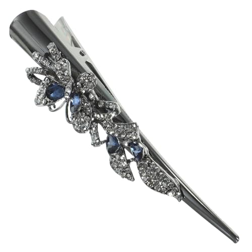 AUTSUPPL Rhinestone Duckbill Haarclip Metall Haarklammer mit Kristallbesatz Retro Stil für Damen Hochzeit Haarschmuck Eleganter Haarschmuck für Festliche Anlässe und Alltag von AUTSUPPL