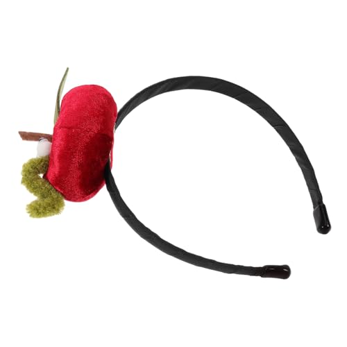 AUTSUPPL Rotes Apfel haarband aus Samtigem Material mit Realistischer Leichter und Bequemer Kopfschmuck für Damen für Weihnachten Feiertage und Kostüm events von AUTSUPPL