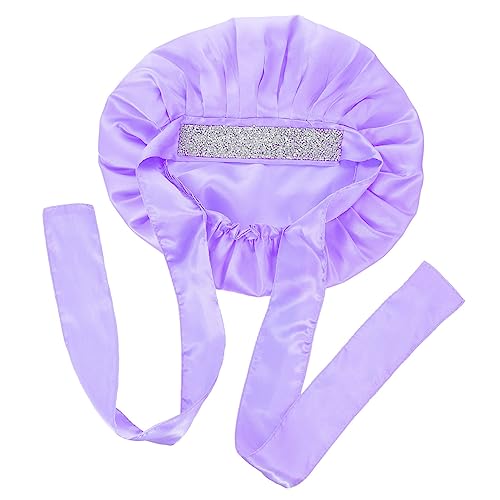 AUTSUPPL Elegante Satin-kaltmütze Doppellagig Duschhaube Schlafmütze Glitzer Für Damen Und Herren Leicht von AUTSUPPL