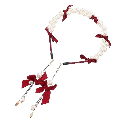 AUTSUPPL Perlen Haarband Mit Eleganter Schleife Stilvolles Haaraccessoire Für Damen Für Hochzeiten Partys Und Alltag Bequem Und Rutschfest Vielseitig Und Ansprechend von AUTSUPPL