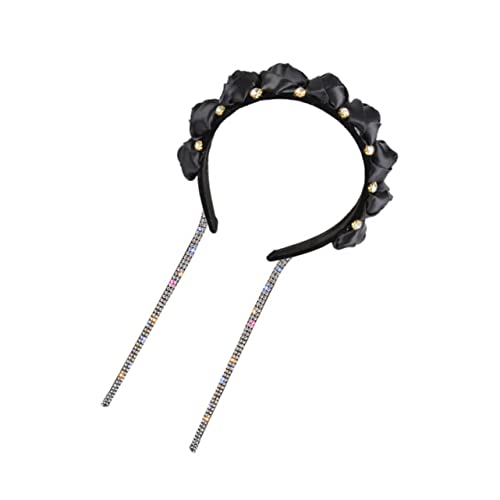 AUTSUPPL Stirnband Mit Strasssteinen Und Quaste Modisches Haar-accessoire Filigranes Kopfschmuck-design Für Partys Und Dekorationen von AUTSUPPL