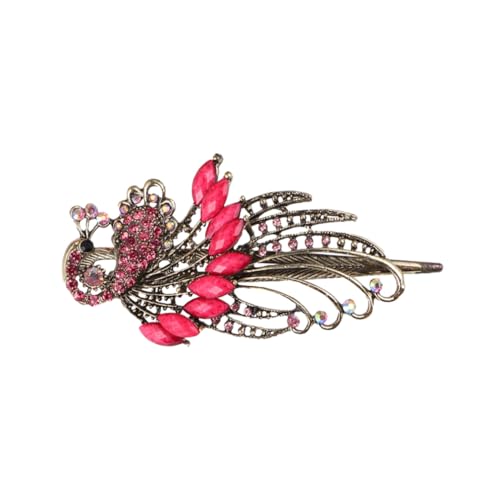 AUTSUPPL Vintage Strass Haarklammer aus Langlebiger Legierung Zierliche Pfau form Haarschmuck für Damen und Mädchen Modischer Haarhalter in Geeignet für Party und Alltag von AUTSUPPL