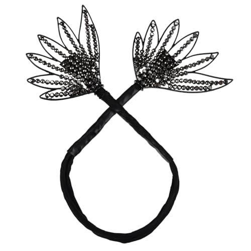 AUTSUPPL Wiederverwendbarer Haarknoten haarreif aus Haar dutt fixierband Modisches Accessoire für Frauen Geeignet für Alltag Sport und Festliche Anlässe Schwarzes Blattdesign von AUTSUPPL