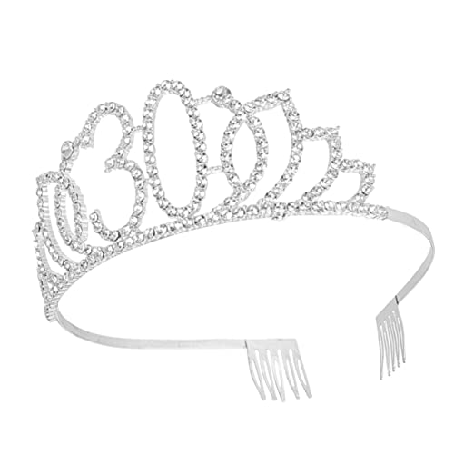 AUTSUPPL Zarte Kopfbedeckung Geburtstagskrone Zahlenkrone Für Torte Damenkopfschmuck Haarschmuck Mit Design von AUTSUPPL