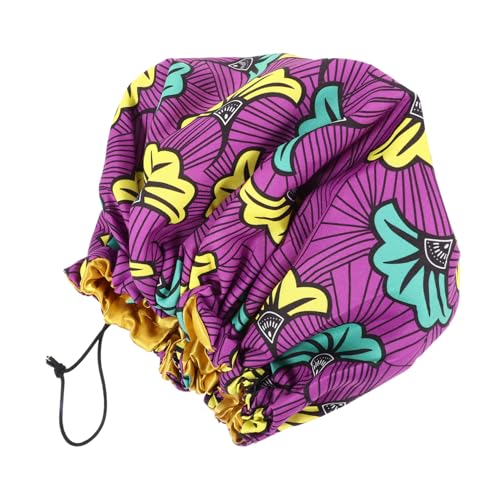 AUTSUPPL Bequeme Beanie Mütze Für Damen Schlafmütze Aus Polyester Mit Zarten Drucken Multifunktionale Duschhaube Elastische Haarhaube Für Lockiges Haar Für Hause Und Unterwegs von AUTSUPPL