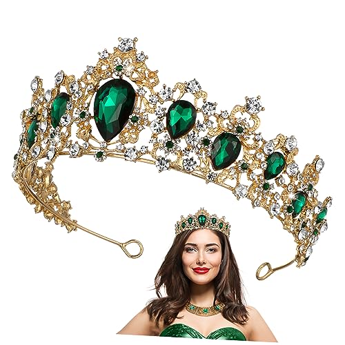 AUTSUPPL Barocke Brautkrone Und Grün Elegante Hochzeits- Für Frauen Stilvolles Accessoire Für Besondere Anlässe Und Fotografie Vintage Inspiriert von AUTSUPPL