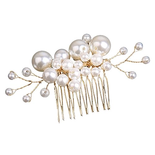 AUTSUPPL Haarkamm Mit Perlen Für Frauen Brautschmuck Für Hochzeit Seitlicher Kamm Für Haare Perlen-haarschmuck Für Party Und Fest von AUTSUPPL