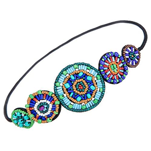 Vintage Perlenstirnband für Damen Elastisches Farbenfrohes Haarband mit Juwelen für Hochzeiten Partys und Festivals Charmantes Accessoire von AUTSUPPL