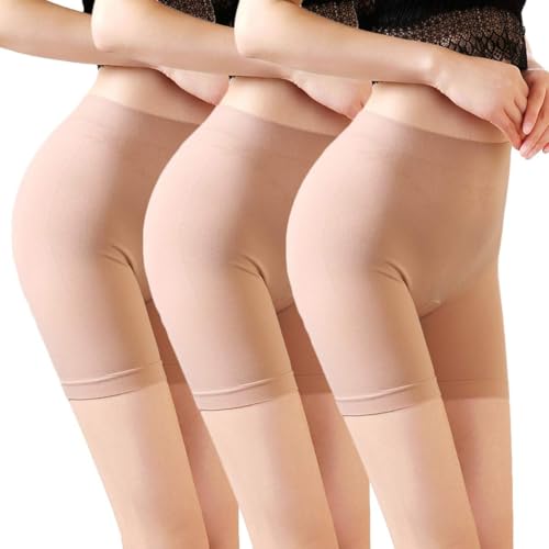 AUTUCAU Frauen Slip Hohe Taille Anti-Rutsch Unterwäsche: Bequeme Atmungsaktiv & Nahtlos Shapewear Unterhosen für Yoga, Arbeit und Alltag (3er Pack) von AUTUCAU