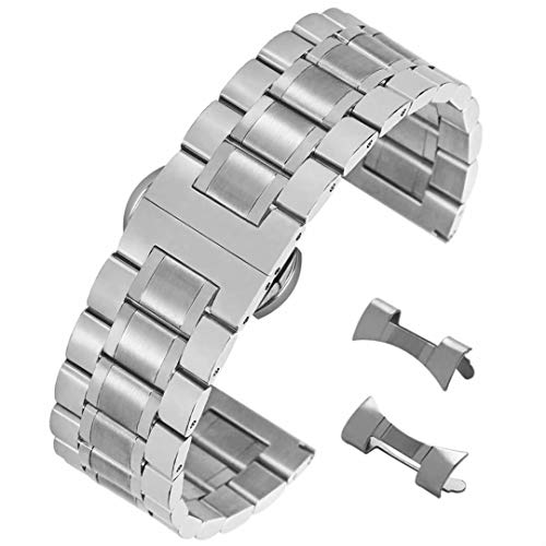 AUTULET Herren Edelstahl Armband Silber- 23mm von AUTULET