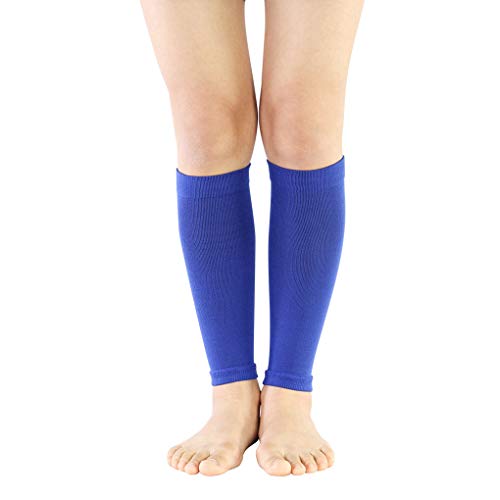 AUXDIQ 1 Paar Kompressionsstrümpfe Damen Herren Wadenbandage Sport Waden Beinlinge Waden Kompression Stützstrümpfe Blau Größe M von AUXDIQ
