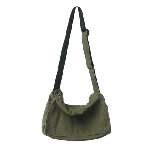 AUXDIQ Canvas Crossbody Bag für Frauen, Canvas Umhängetaschen Ästhetische Messenger Bag Hobo Tote Bag von AUXDIQ